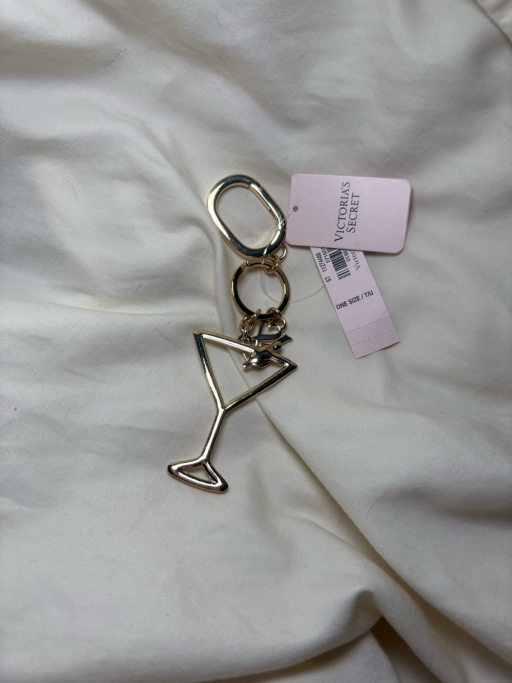 Victoria’s Secret Martini Glass Cocktail Keychain Bag Charm NWT - Picture 2 of 2